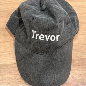 NWOT Gray Baseball Cap with Embroidered Text